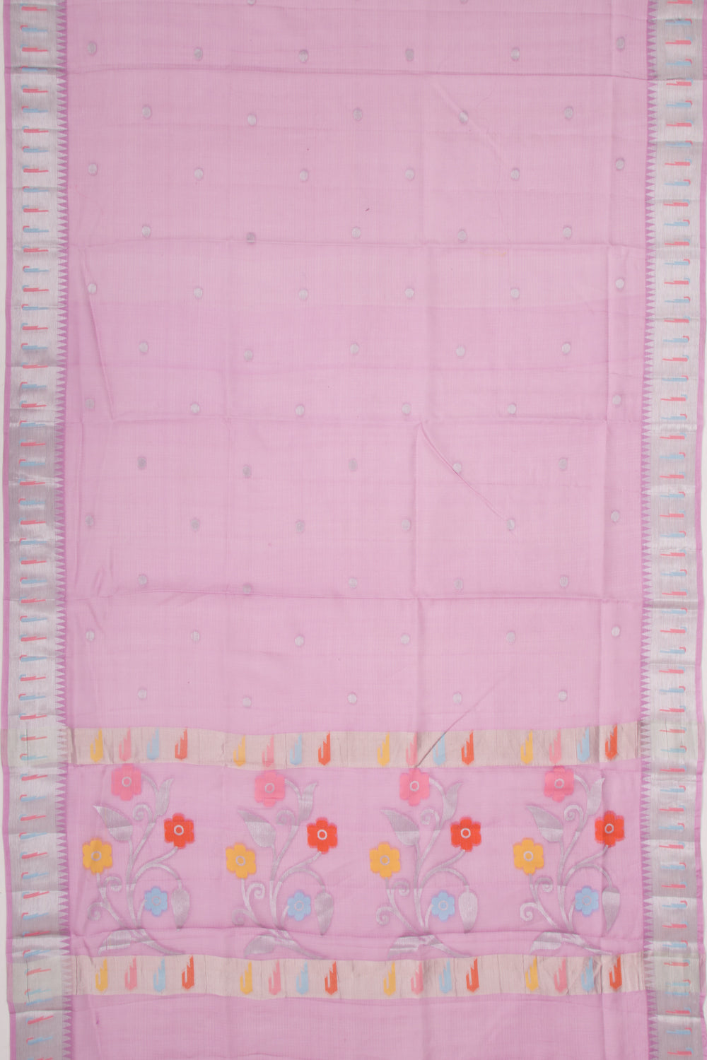 Kota Soft Silk Butta Lavender Saree