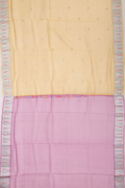 Kota Soft Silk Butta Lemon Yellow Saree