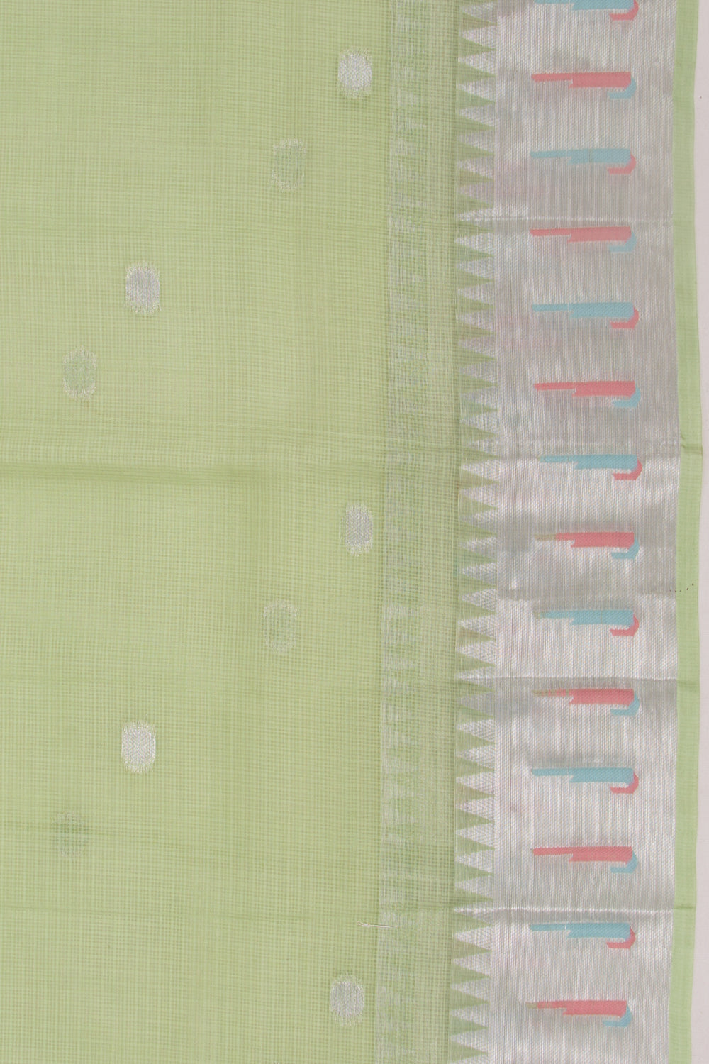 Kota Soft Silk Butta Green Saree