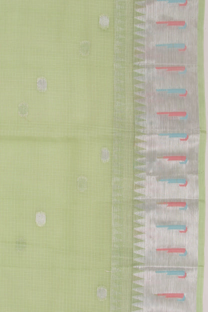 Kota Soft Silk Butta Green Saree