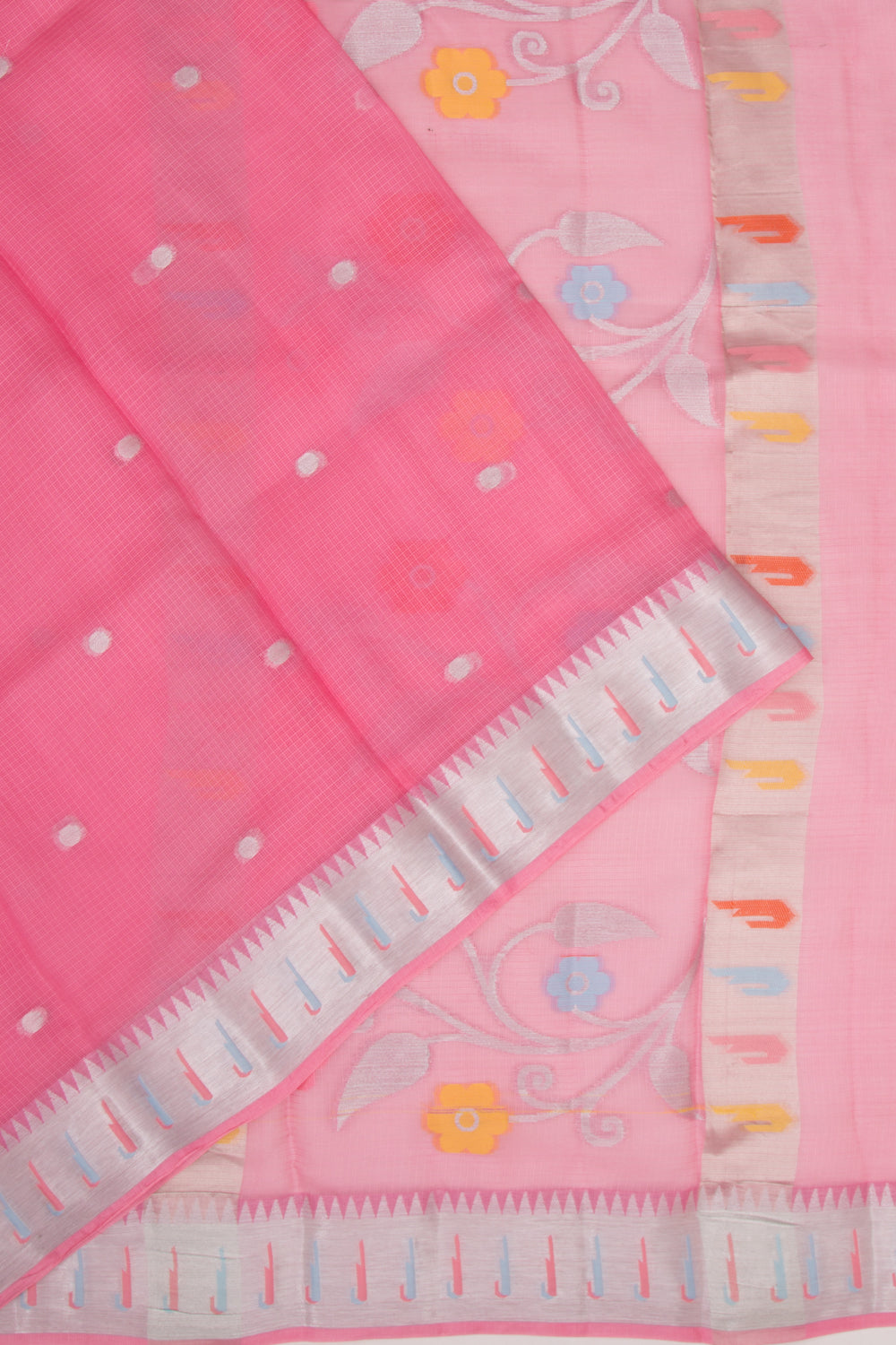 Kota Soft Silk Butta Pink Saree
