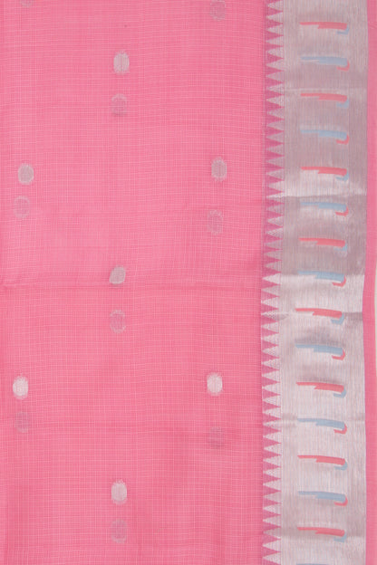 Kota Soft Silk Butta Pink Saree