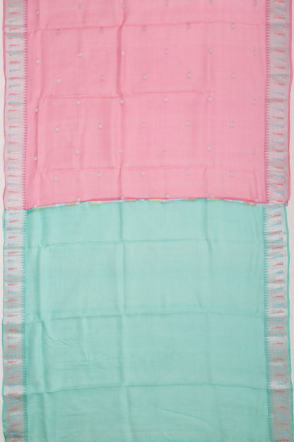 Kota Soft Silk Butta Pink Saree