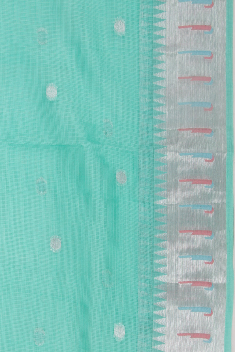 Kota Soft Silk Butta Sea Green Saree