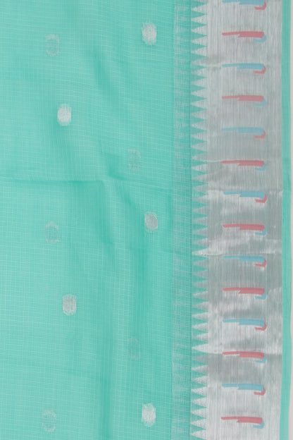 Kota Soft Silk Butta Sea Green Saree