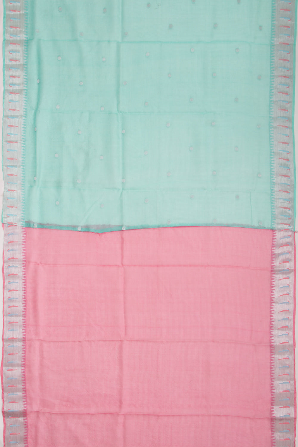 Kota Soft Silk Butta Sea Green Saree
