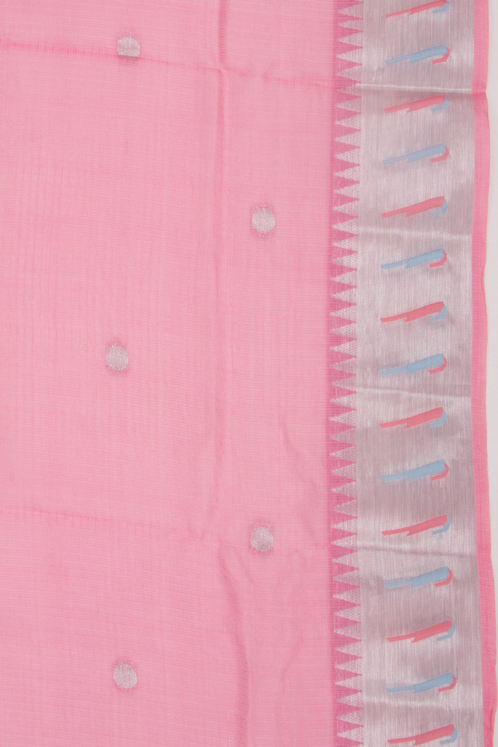 Kota Soft Silk Butta Baby Pink Saree