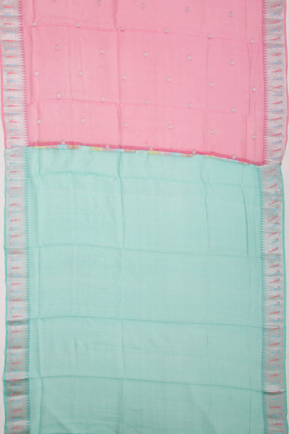 Kota Soft Silk Butta Baby Pink Saree