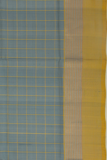 Uppada Silk Checks Grey Saree