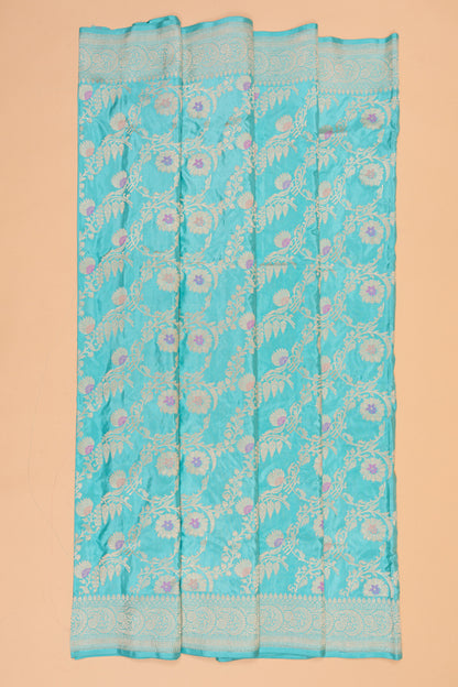 Banarasi Silk Kadwa Jaal Sky Blue Saree