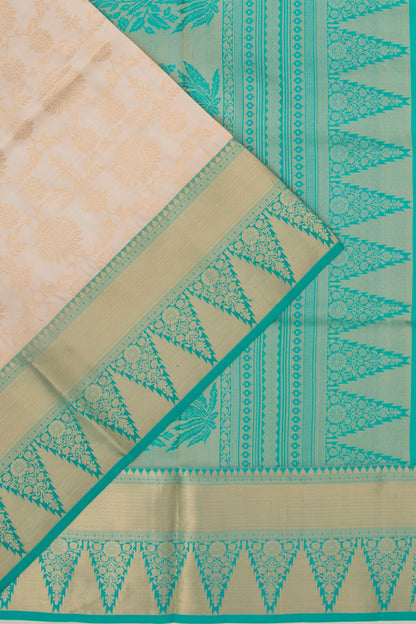 Coimbatore Silk Jaal Cream Saree