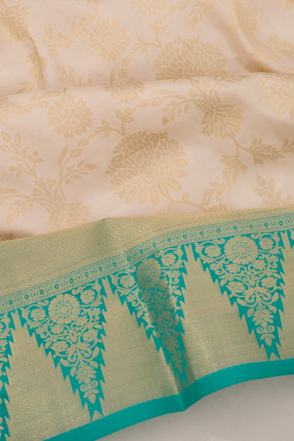 Coimbatore Silk Jaal Cream Saree