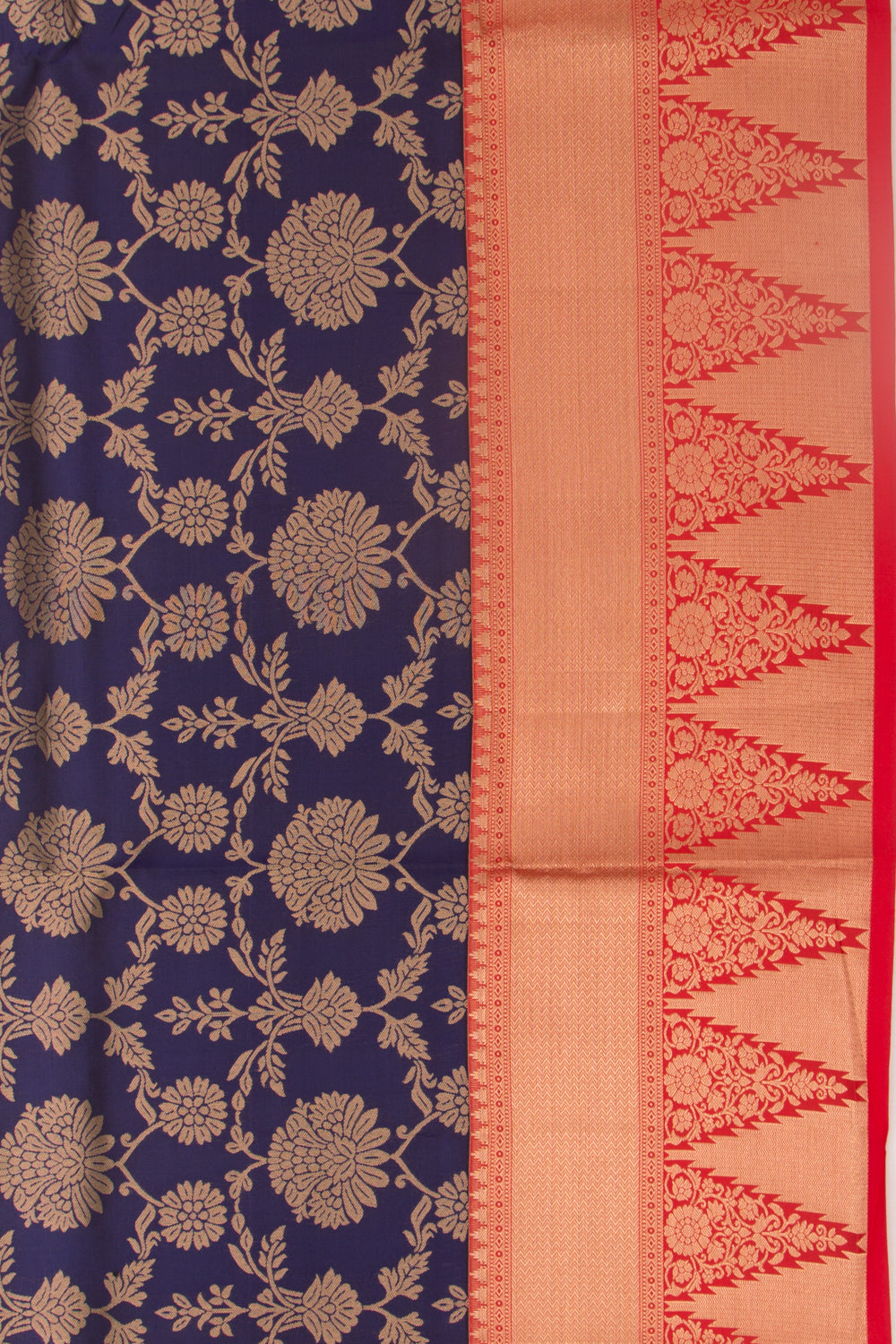 Coimbatore Silk Jaal Dark Blue Saree