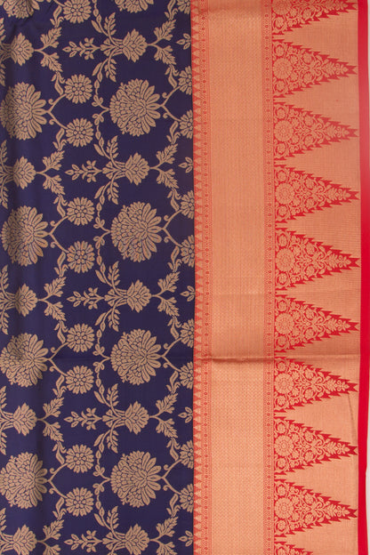 Coimbatore Silk Jaal Dark Blue Saree