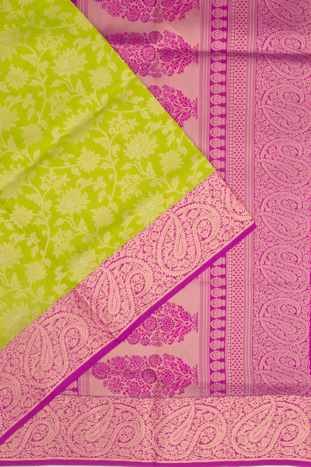 Taranga Kanchi Silk Brocade Green Saree