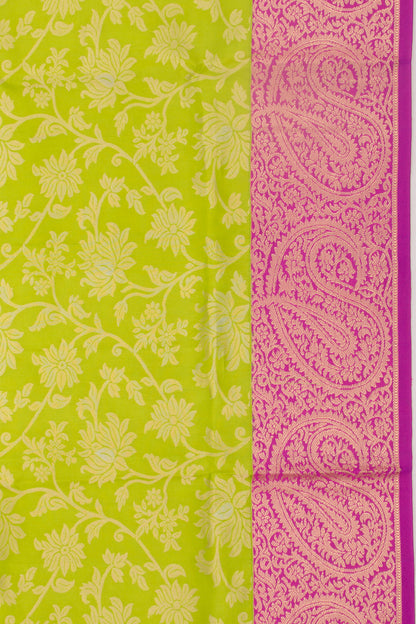 Taranga Kanchi Silk Brocade Green Saree