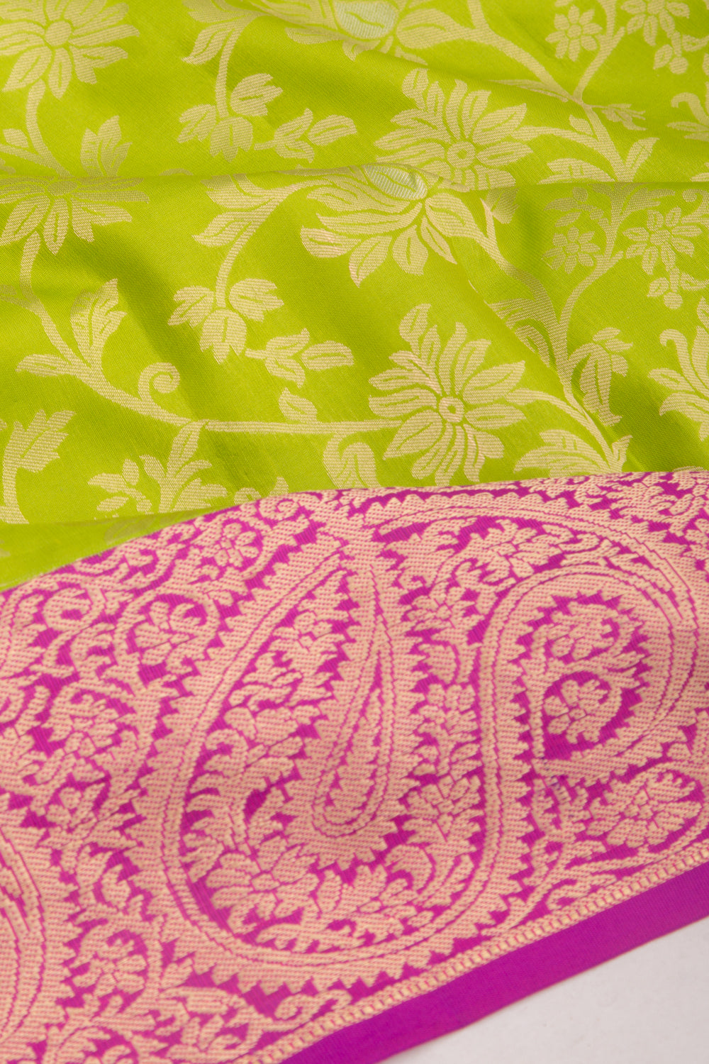 Taranga Kanchi Silk Brocade Green Saree