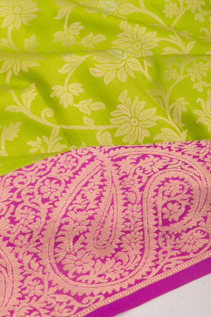 Taranga Kanchi Silk Brocade Green Saree