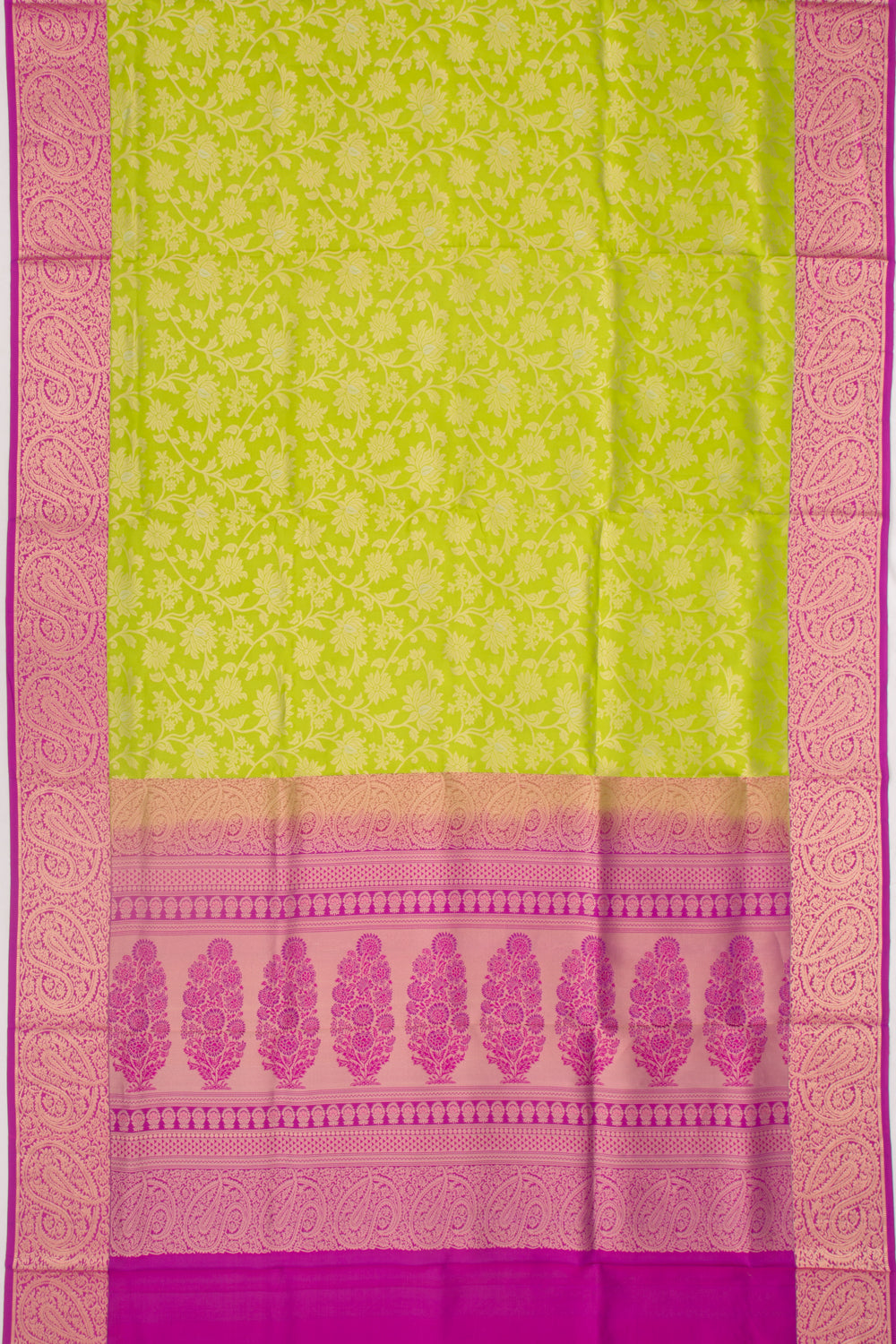Taranga Kanchi Silk Brocade Green Saree
