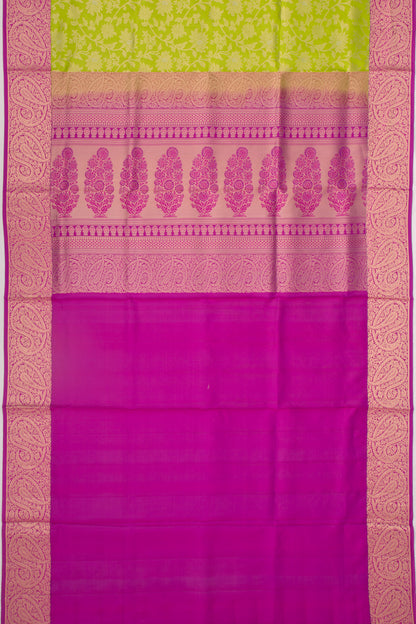 Taranga Kanchi Silk Brocade Green Saree