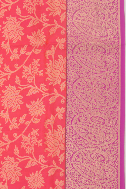 Taranga Kanchi Silk Brocade Red Saree