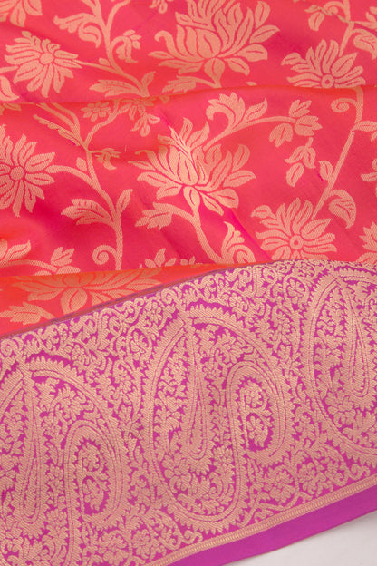 Taranga Kanchi Silk Brocade Red Saree