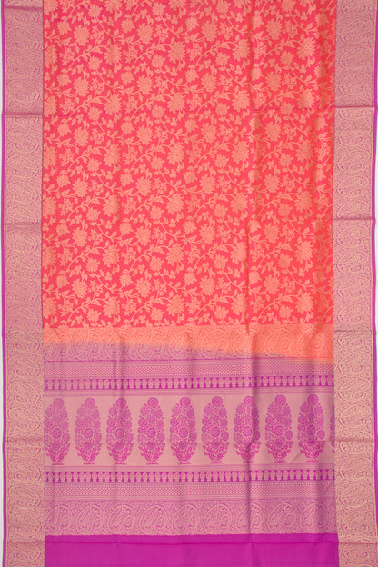 Taranga Kanchi Silk Brocade Red Saree