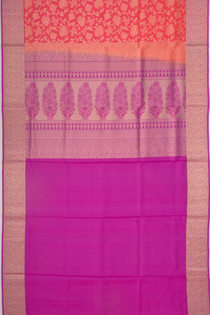Taranga Kanchi Silk Brocade Red Saree