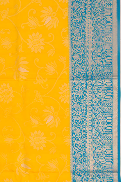 Coimbatore Silk Jaal Yellow Saree