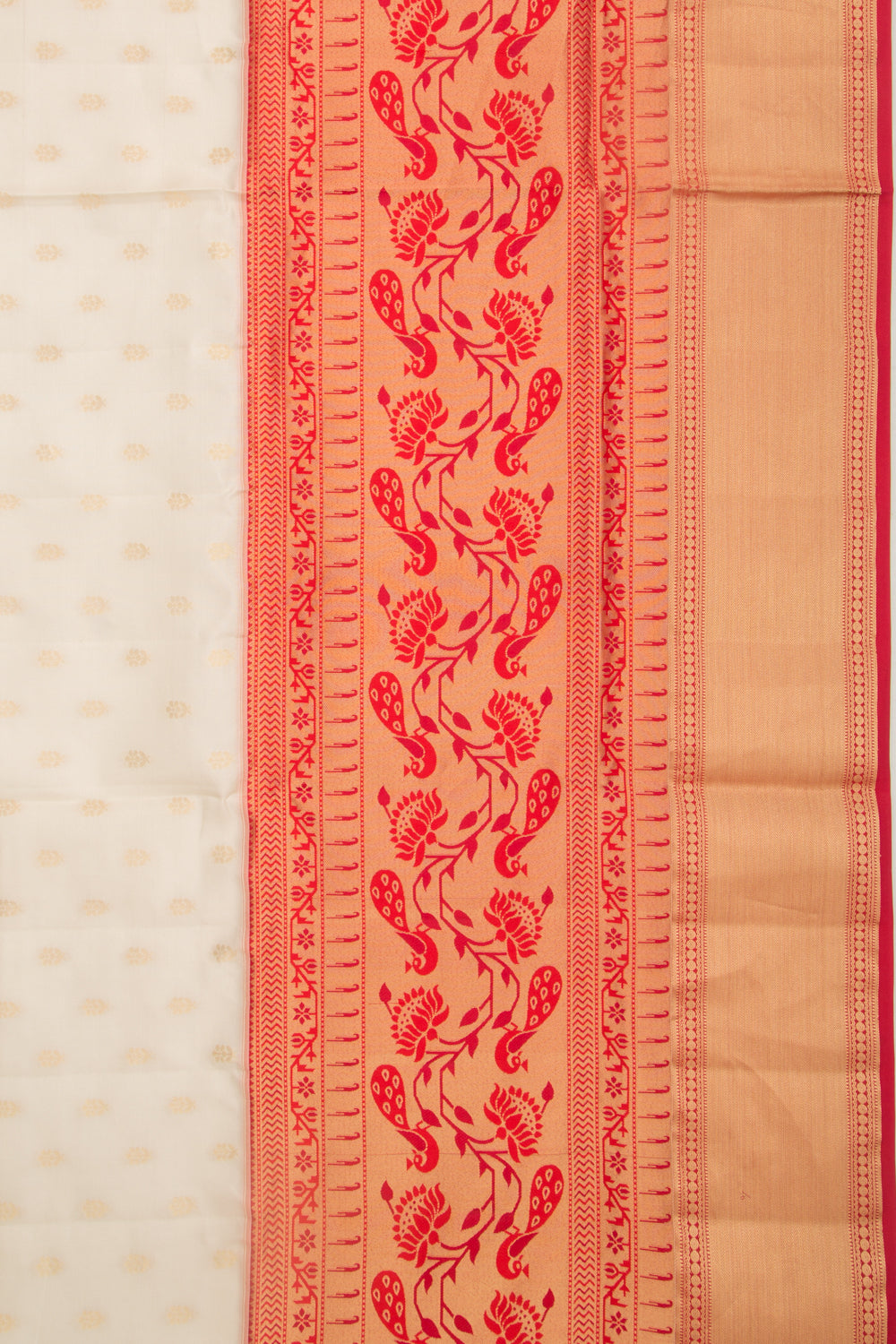 Taranga Kanchi Silk Butta White Saree
