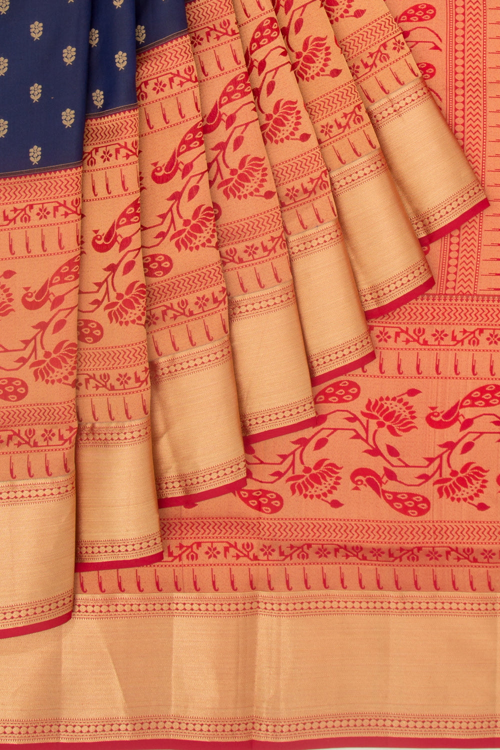Coimbatore Silk Butta Dark Blue Saree