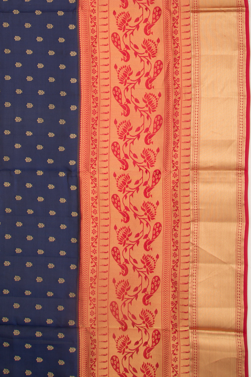 Coimbatore Silk Butta Dark Blue Saree