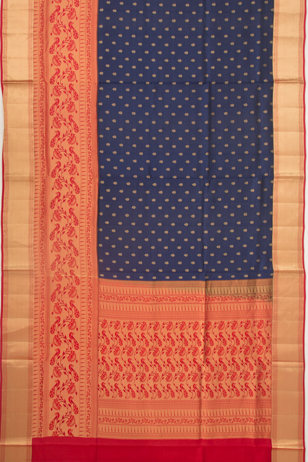 Coimbatore Silk Butta Dark Blue Saree