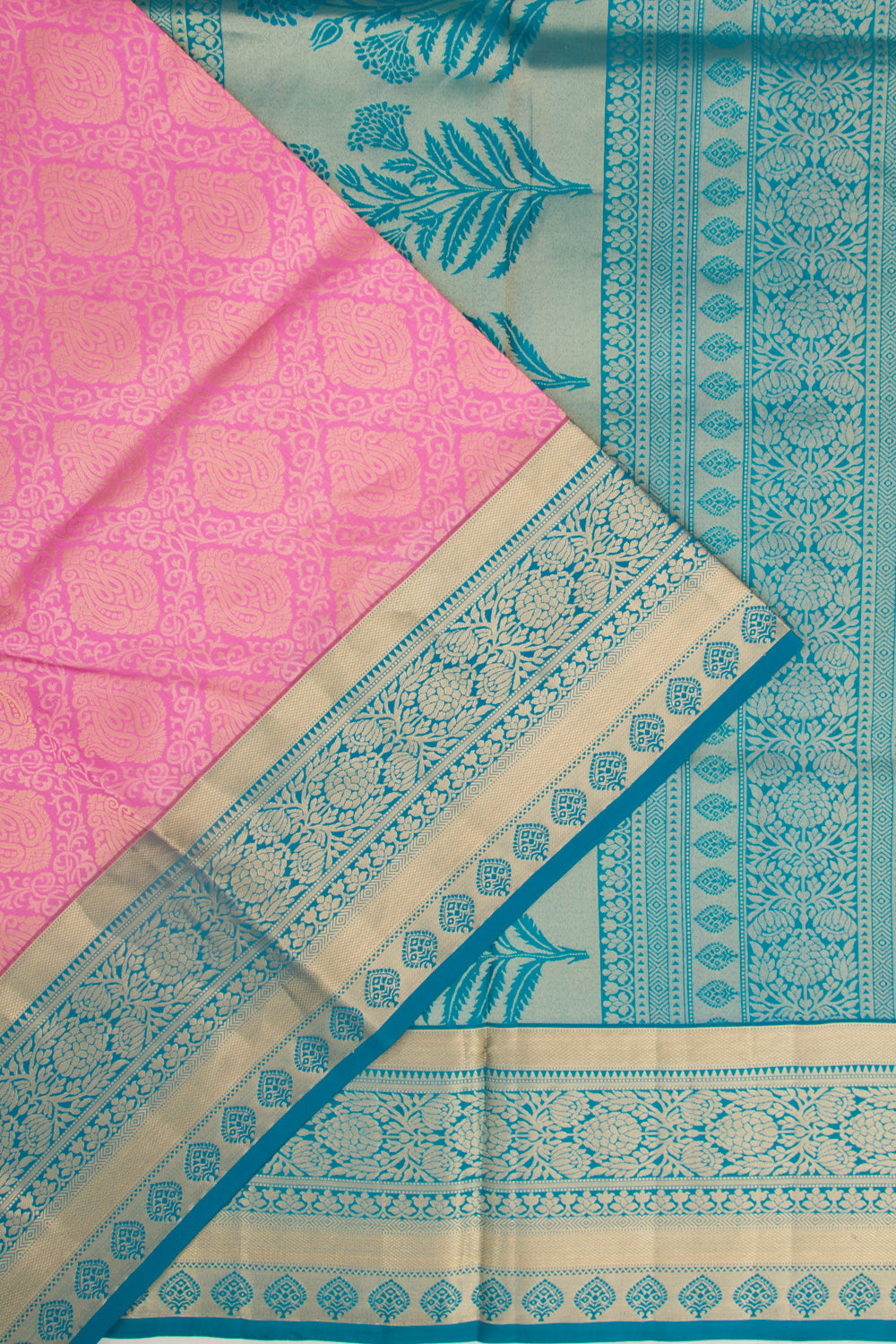 Taranga Kanchi Silk Brocade Baby Pink Saree