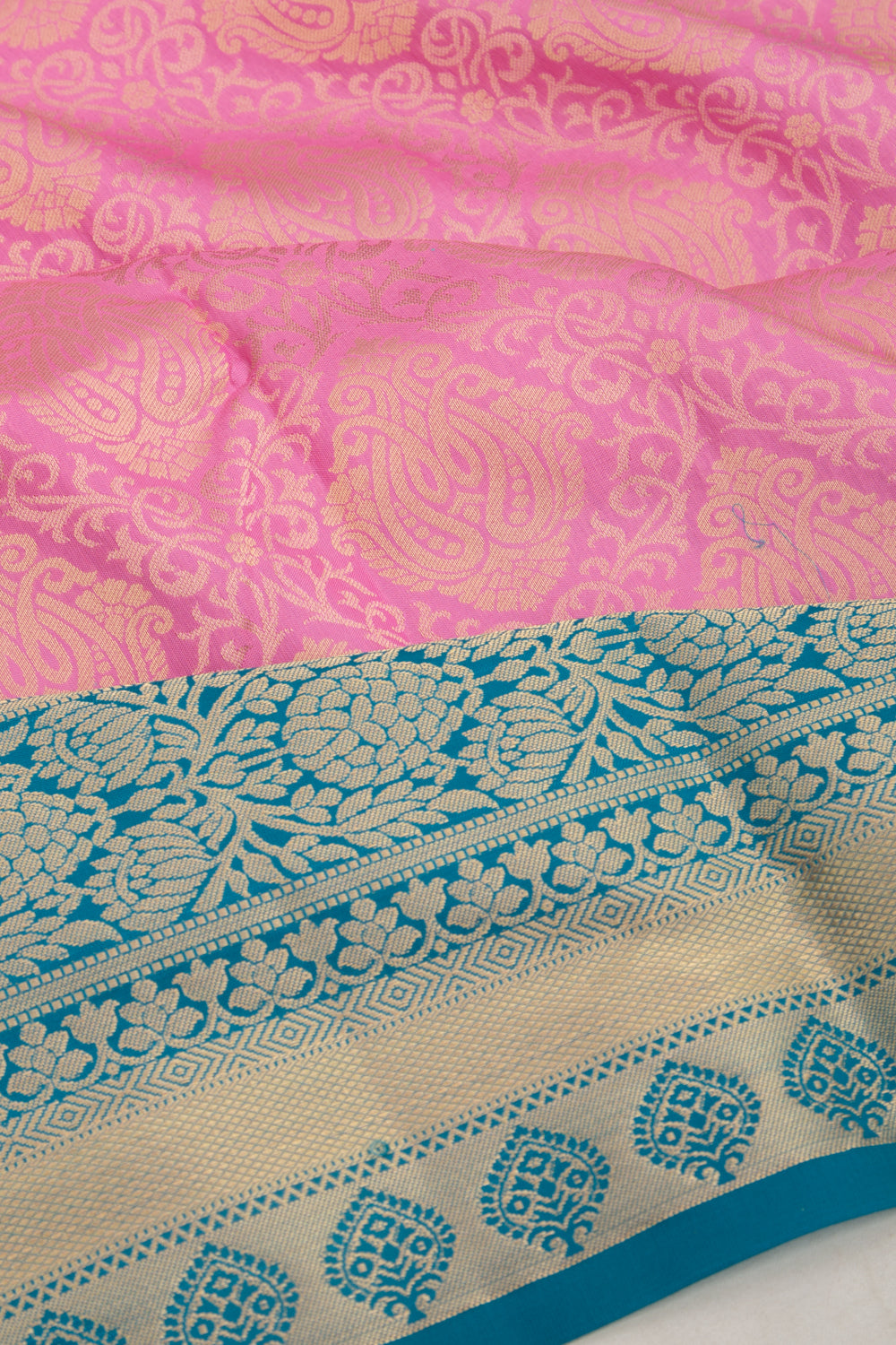 Taranga Kanchi Silk Brocade Baby Pink Saree