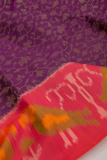 Coimbatore Silk Jaal Purple Saree