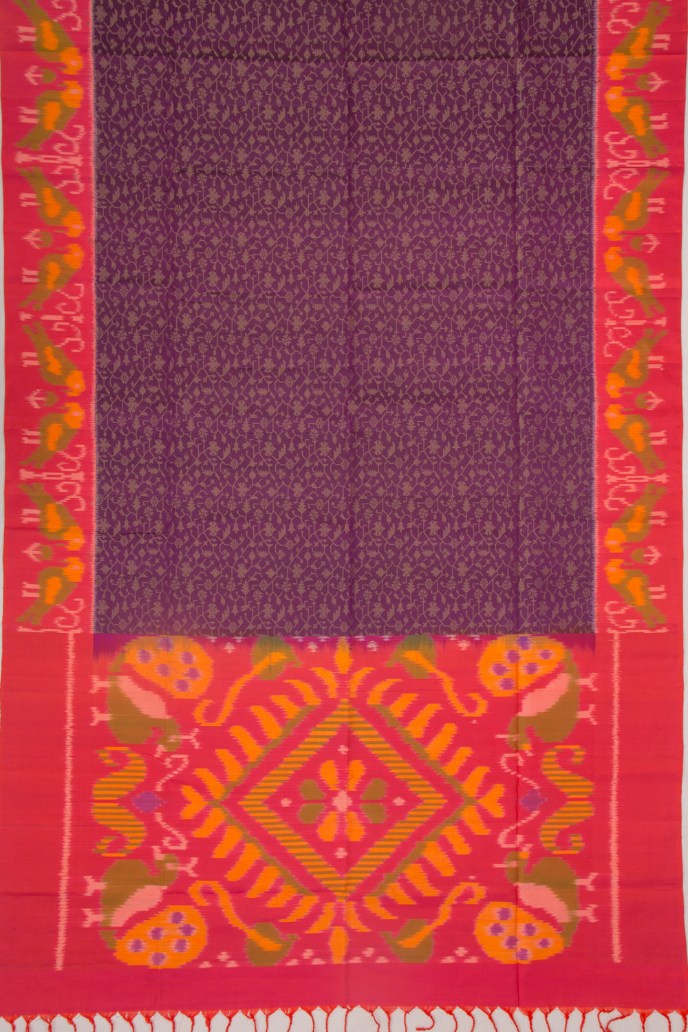 Coimbatore Silk Jaal Purple Saree