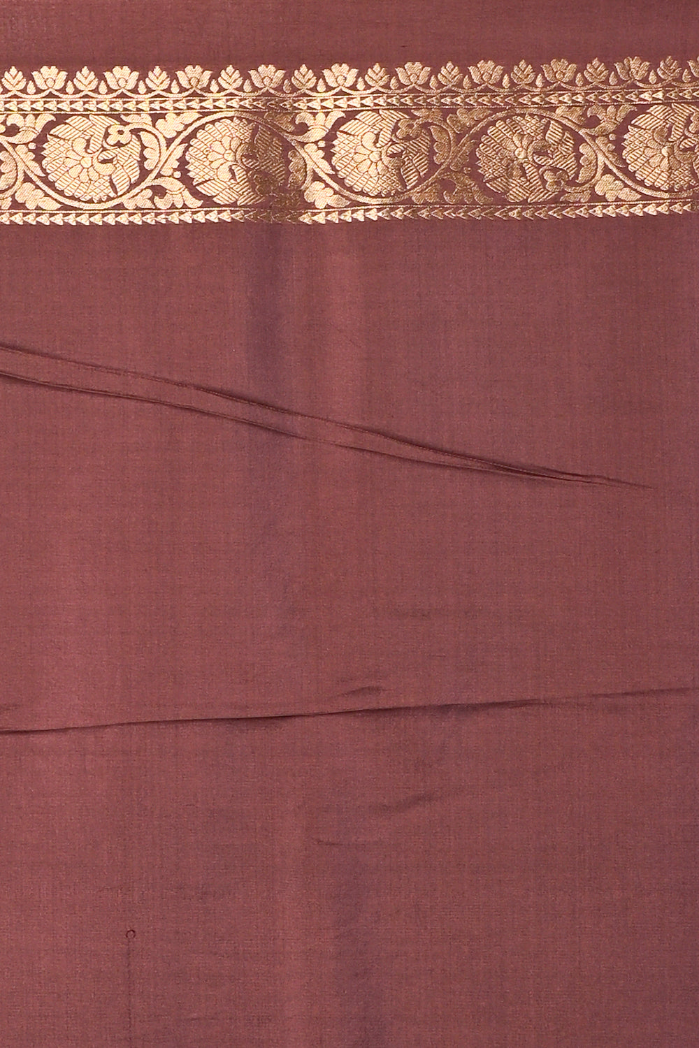 Banarasi Silk Brocade Brown Saree