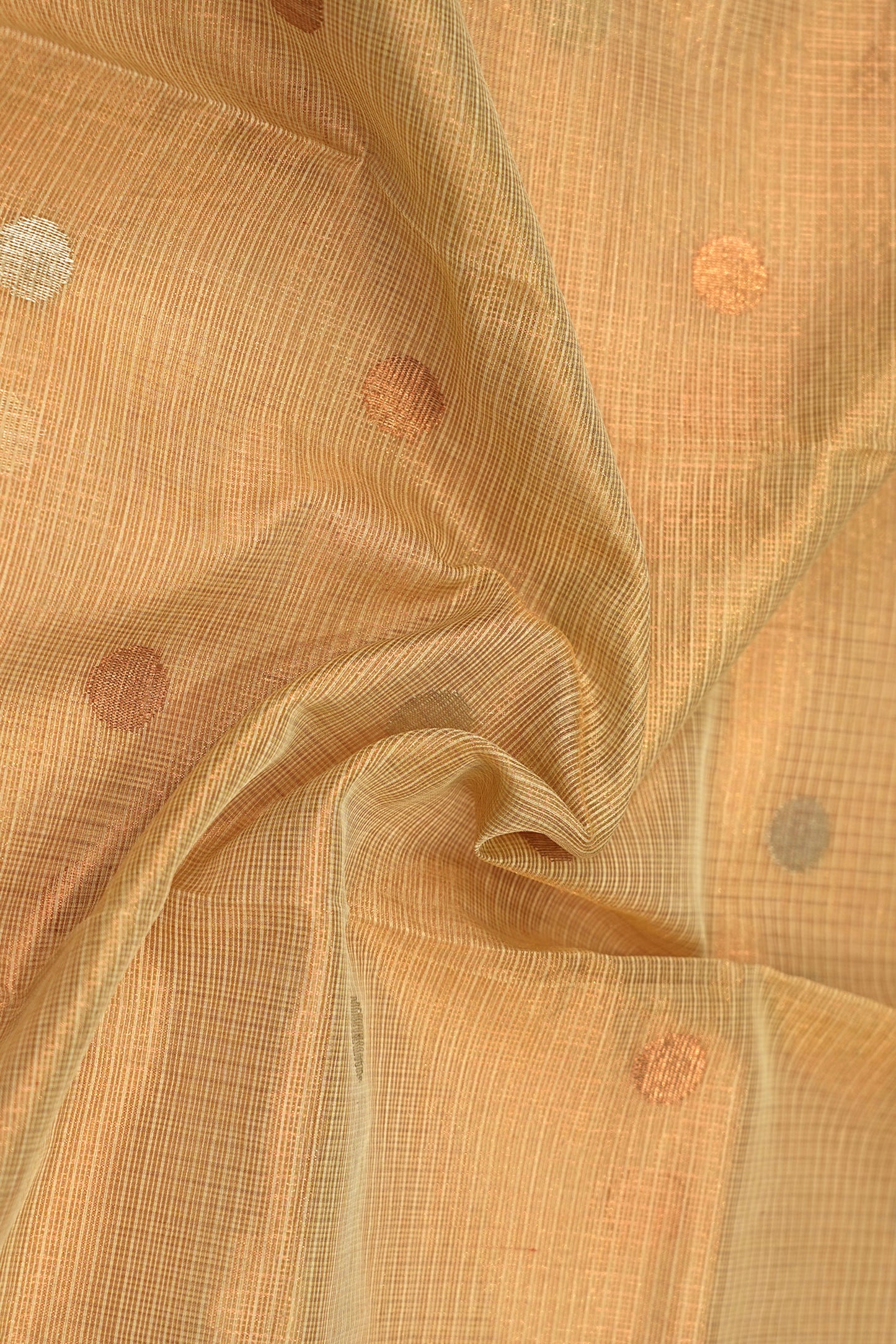 Kota Silk Tissue Butta Cream Saree