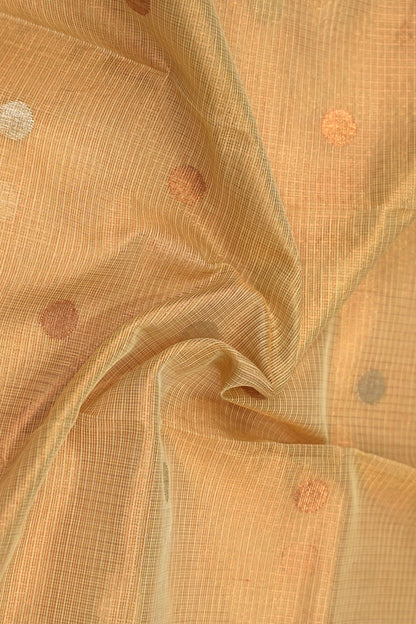 Kota Silk Tissue Butta Cream Saree