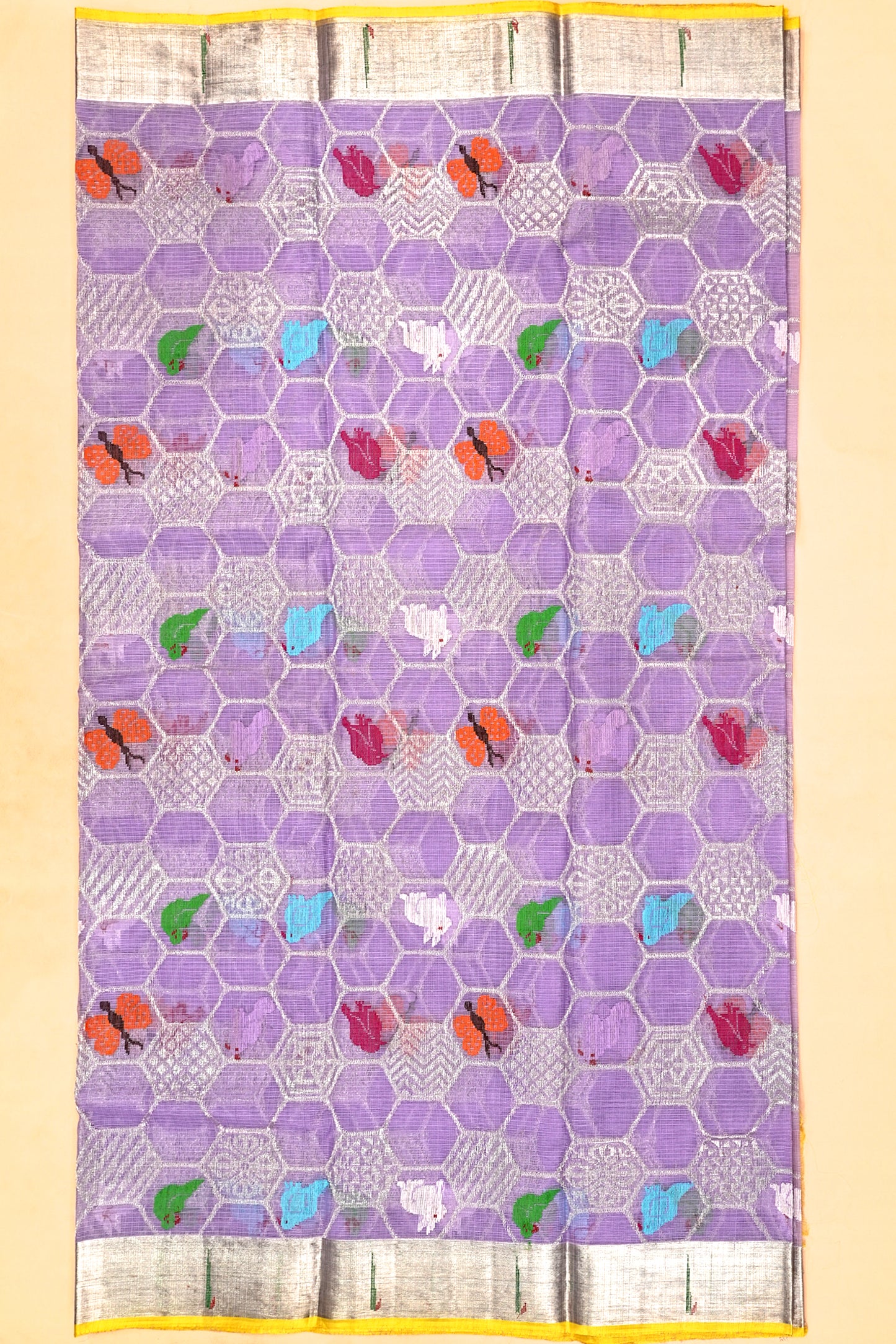 Kota Silk Brocade Lavender Saree