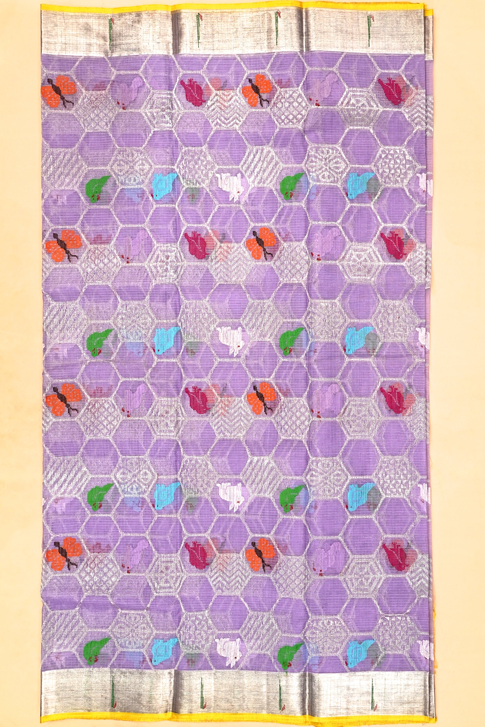 Kota Silk Brocade Lavender Saree