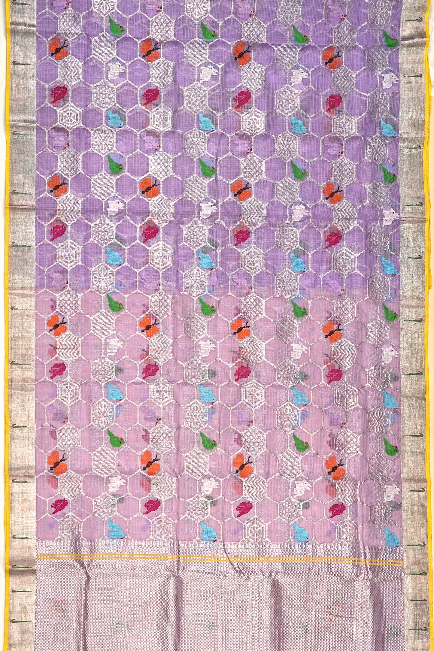 Kota Silk Brocade Lavender Saree