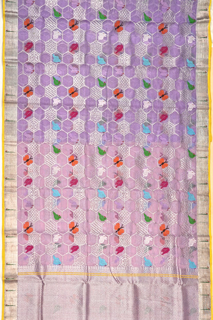 Kota Silk Brocade Lavender Saree