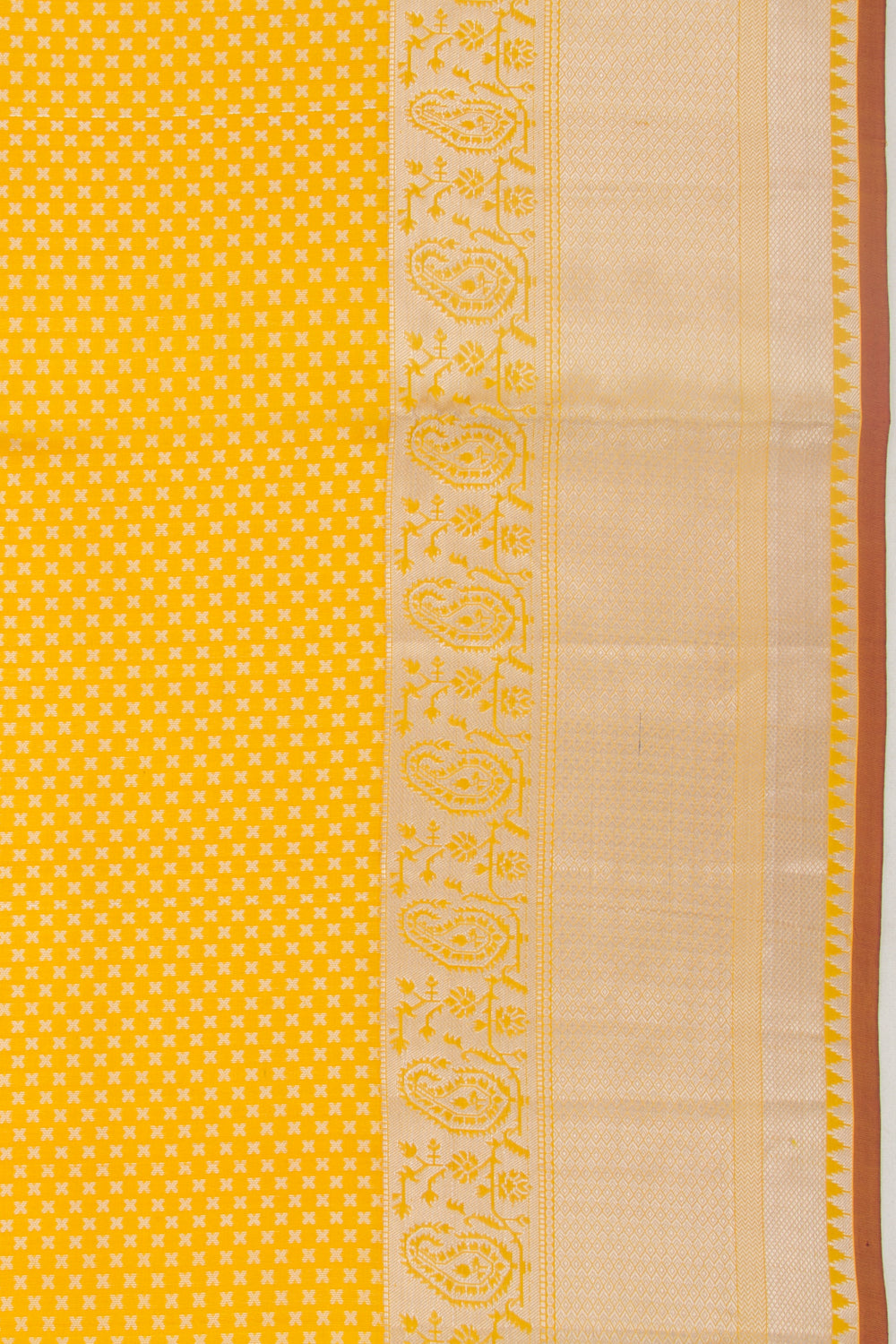 Taranga Kanchi Silk Butta Yellow Saree
