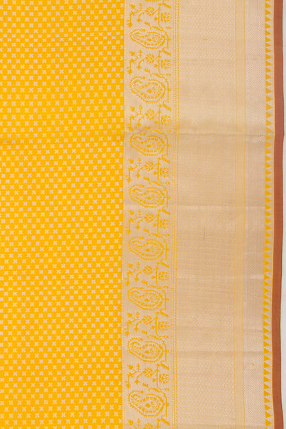 Taranga Kanchi Silk Butta Yellow Saree