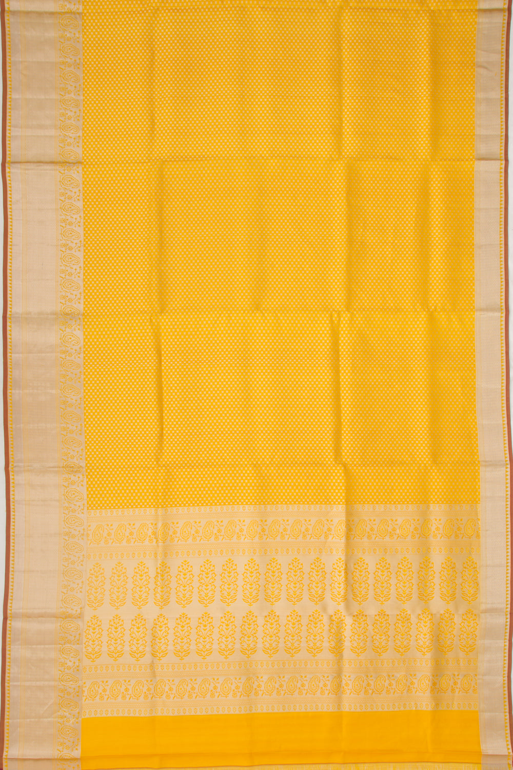 Taranga Kanchi Silk Butta Yellow Saree