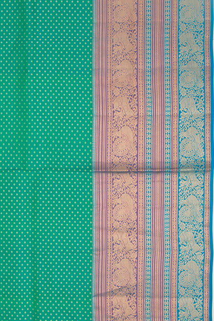 Coimbatore Silk Brocade Sea Green Saree