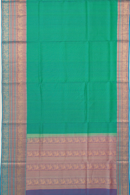 Coimbatore Silk Brocade Sea Green Saree