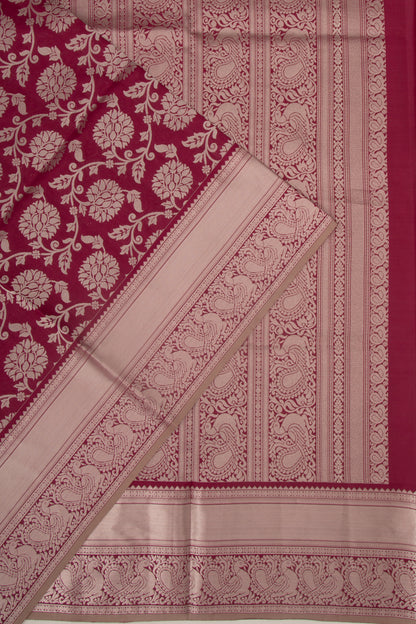 Coimbatore Silk Jaal Maroon Saree